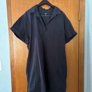 GAP Black Tunic Dress with Cuffed Sleeves Womens XXL